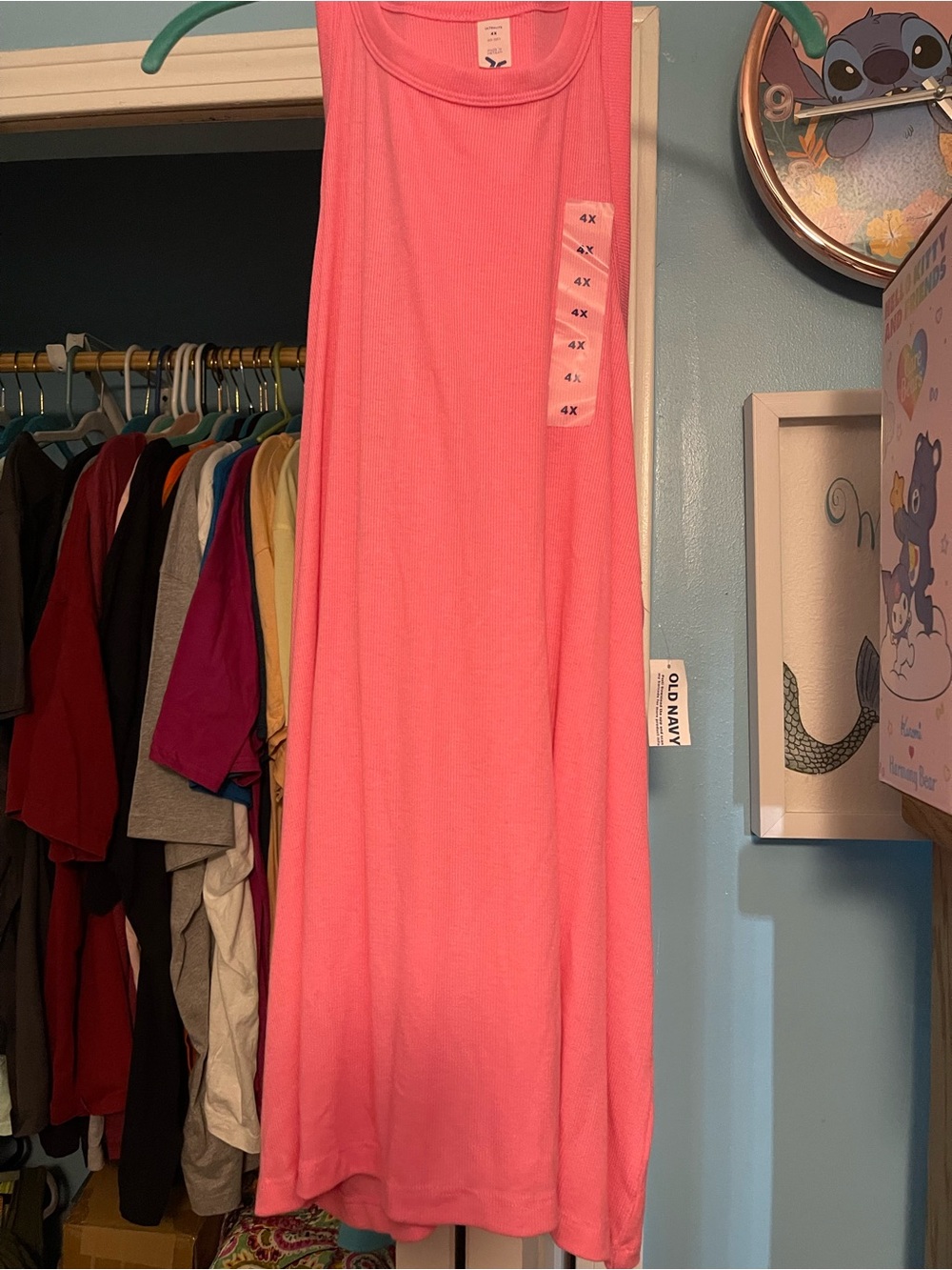 Old Navy Hot Pink Sleeveless Tank Dress